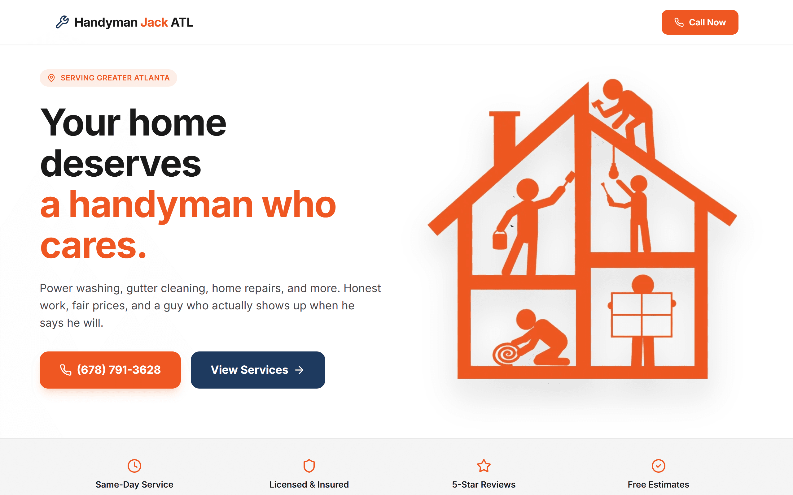 Handyman Jack ATL website screenshot